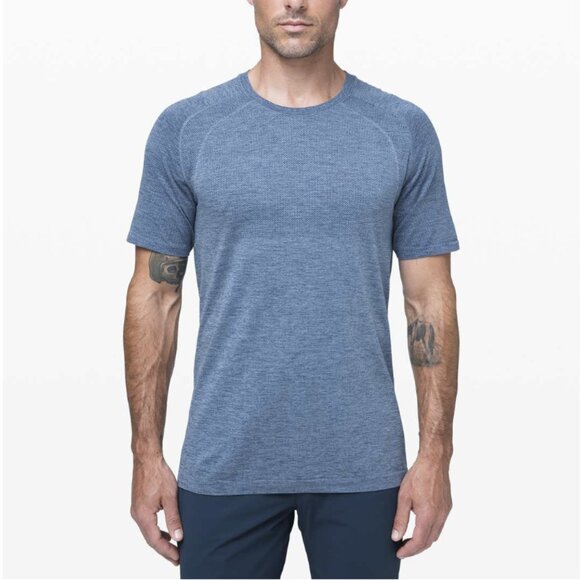 Lululemon Metal Vent Tech Short Sleeve 2.0 Midnight Shadow / Tempest Blue Medium - Picture 1 of 13